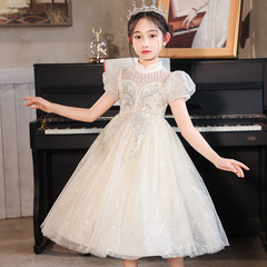 Little Princess Dress 2024 Summer New Children's Dress Festival Gown for Girls Children's Performance Long Dress for June 1st