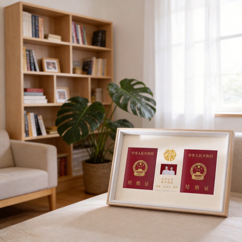 Marriage Certificate Photo Frame Display Stand Anniversary Wooden Photo Frame Wedding Certificate Photo Frame Wholesale Engagement Marriage Certificate Frame