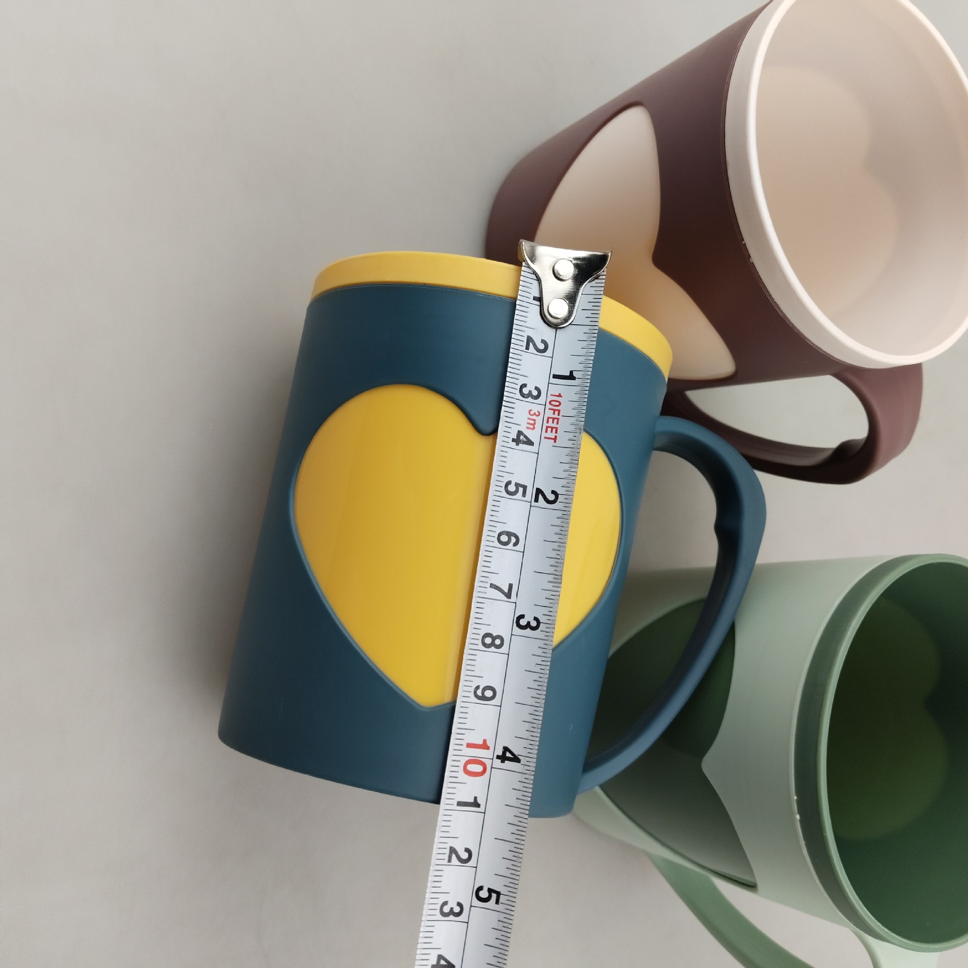 Juego de 2 vasos para cepillos de dientes de doble capa, gruesos, para parejas