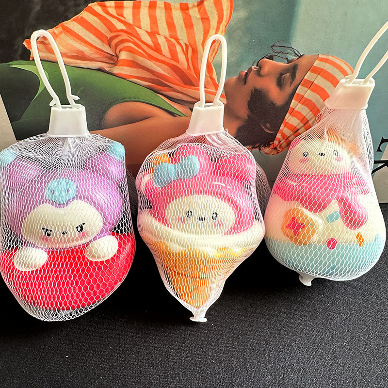 Bolsa de red huevo fiesta pellizco pellizco rebote lento ventilación artefacto mágico dibujos animados descompresión juguetes descompresión regalos de estudiantes