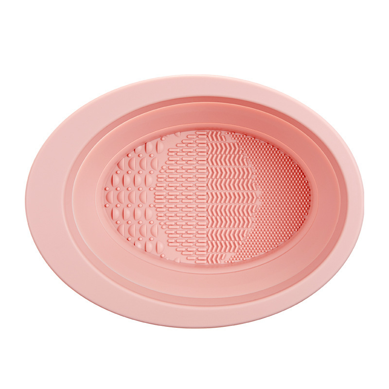 Cepillo de lavado artefacto plegable de silicona cepillo de lavado tazón cepillo de maquillaje belleza huevo almohadilla de limpieza herramienta de belleza tablero de cepillo de lavado multifuncional