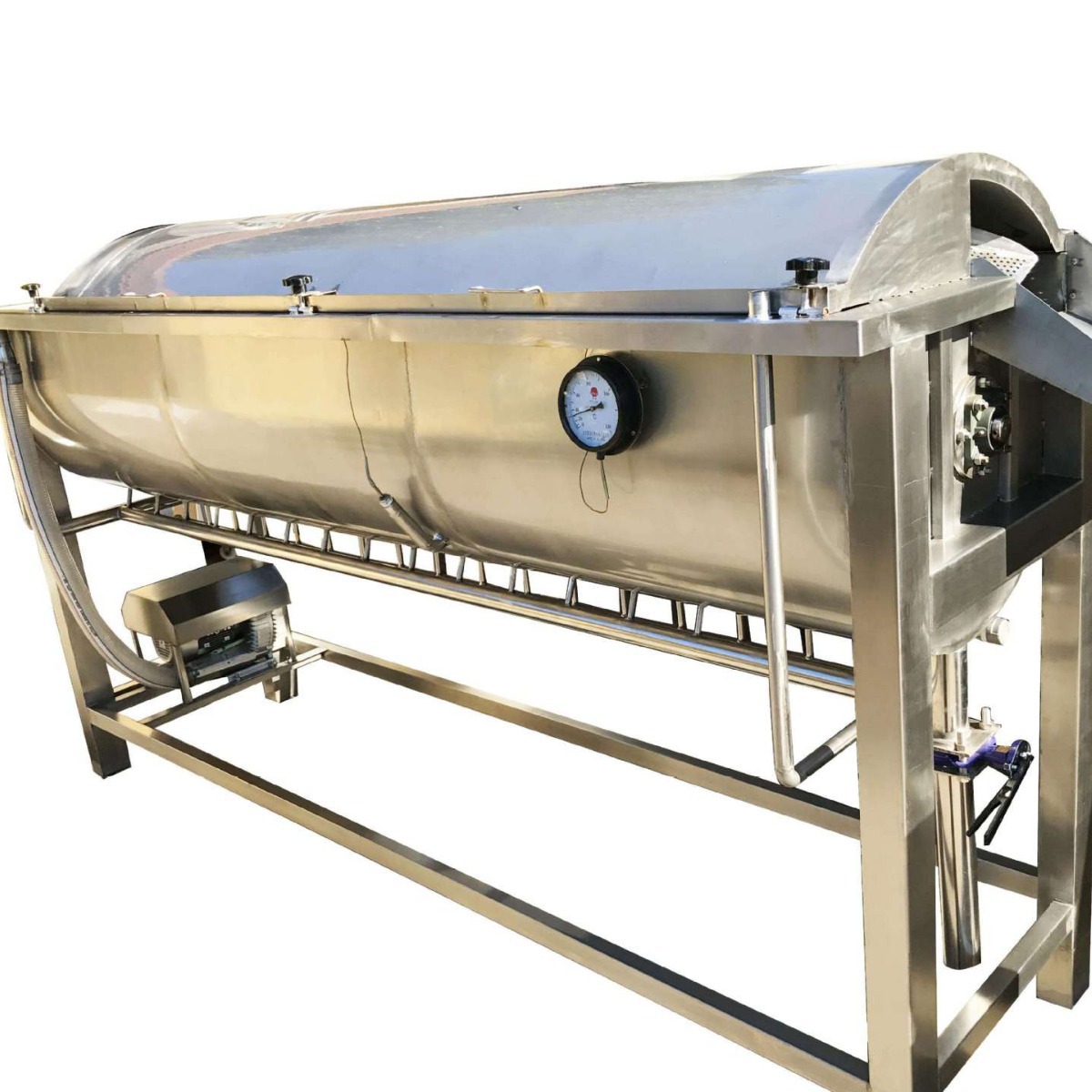 厂家直供螺旋鸡爪浸烫机 不锈钢鸡爪漂烫 脱皮成套设备 鸡爪去皮