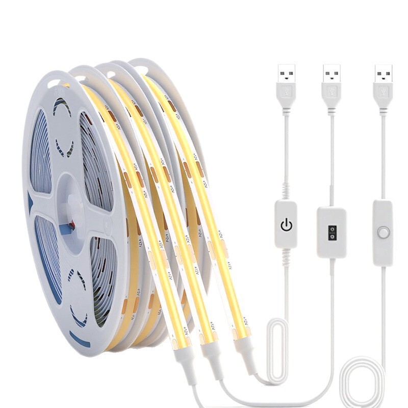5v cob ライトストリップ低電圧超高輝度ライトストリップ LED 防水 USB 自己粘着高演色テレビちらつきのない雰囲気ライト|undefined