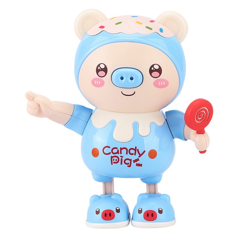 Tiktok juguete eléctrico para niños cerdo cantando y bailando juguete para bebés en movimiento juguete luminoso de práctica de cabeza al por mayor image 1