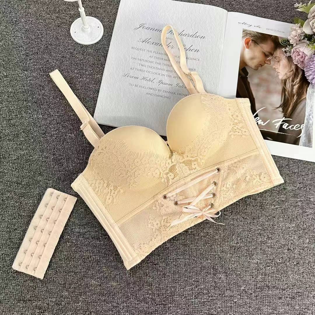 Nuevo sujetador de alta calidad de moda de encaje jacquard transpirable ajustable confortable tipo de botón múltiple tipo de ropa interior de mujer