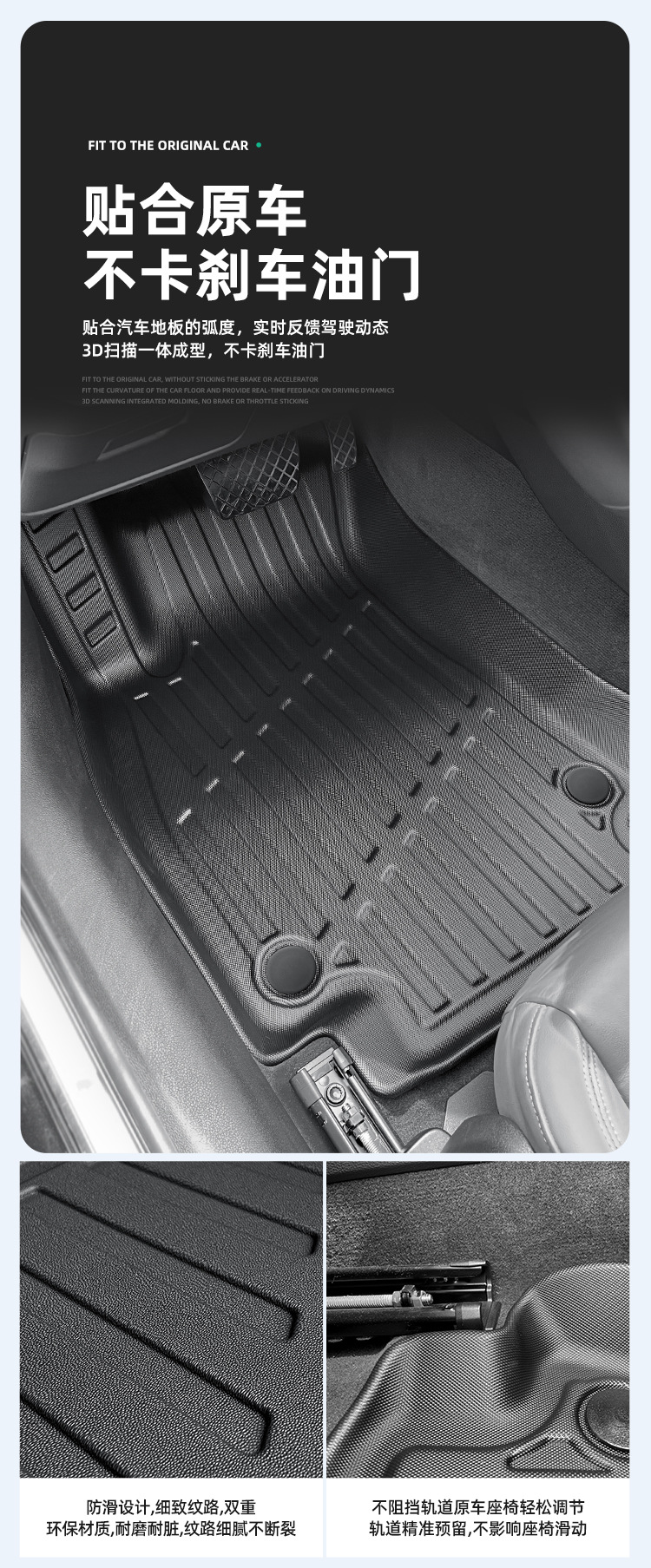 Suitable for 21-23 Audi A4 Avant/24 Audi A5 Car Floor Mats Tpe Floor Mats Trunk Mats