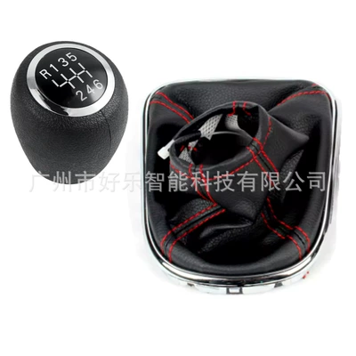 Cab and accessories: 2008 - 2012 shift - sk-chevy58-black-leather-red-stitching-set-r6-speed-plastic-shifter-knob-2-piece-set
