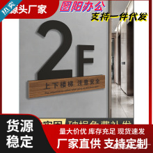 楼层标识牌电梯楼层数字贴上下楼梯注意禁止吸烟提示牌亚克力批发