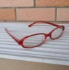 Red frame flat light mirror