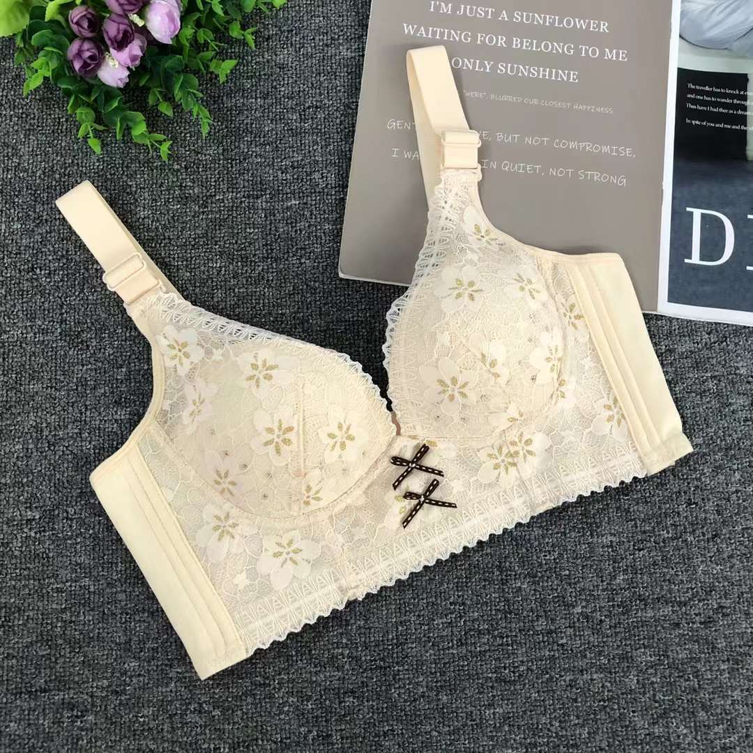 Bréster de alta calidad estilo de encaje jacquard transpirable ajustable confort lateral plegable ropa interior de botón múltiple
