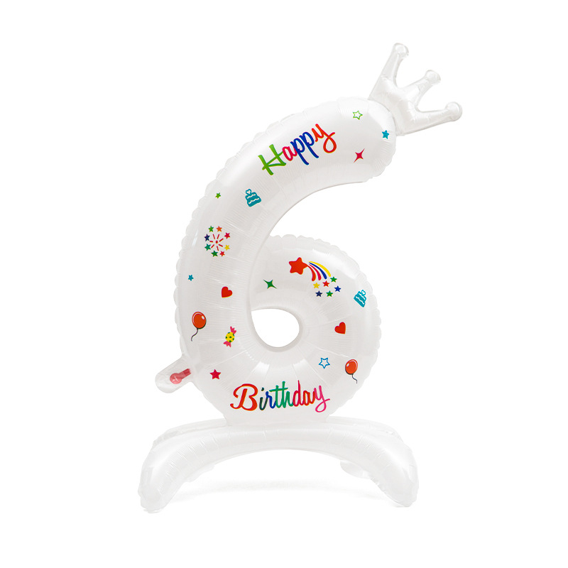 White digital children's balloon