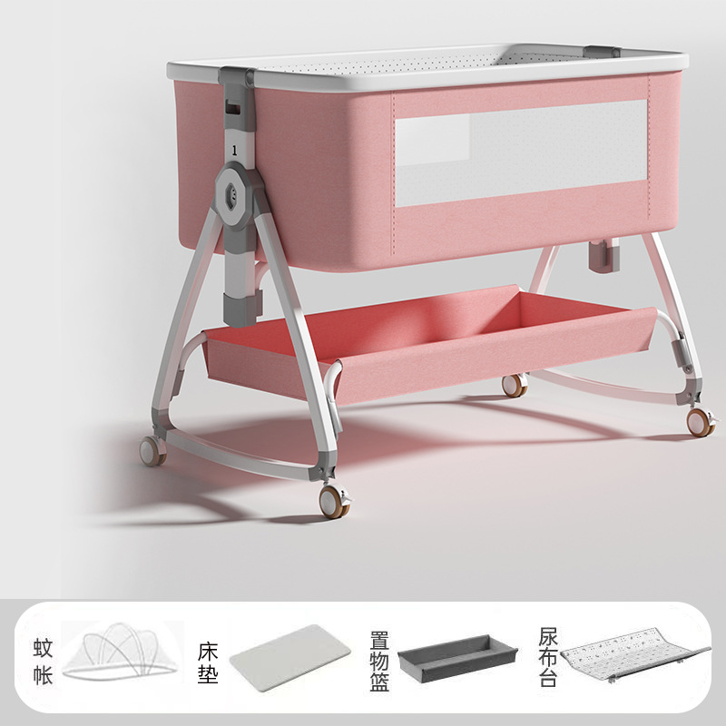 Cuna multifuncional mesa de pañales plegable móvil cama grande empalmada cama grande cama bb portátil al por mayor transfronteriza cuna