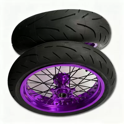Modified Hengjian Ktm Cnc: Motorcycle wheel hub - front-110-rear-150-sliding-tire-assembly-purple