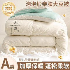 無染色大豆繊維掛け布団 冬用掛け布団 四季掛け布団 冬春秋掛け布団 綿掛け布団芯 シングル 学生寮ギフト