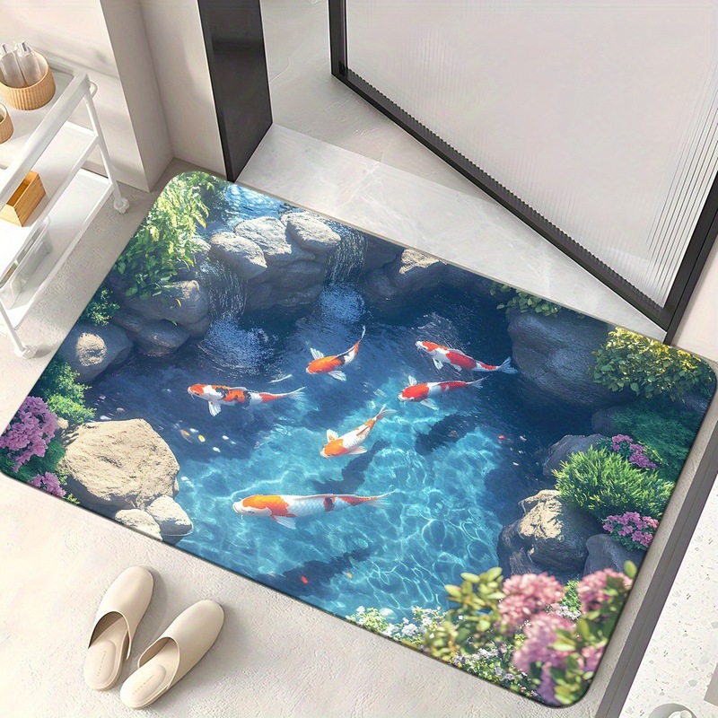 Amazon バスルームフロアマット 3D ビジュアルオーシャンフロアマット浴室吸収性フロアマット玄関ドアマット卸売|undefined
