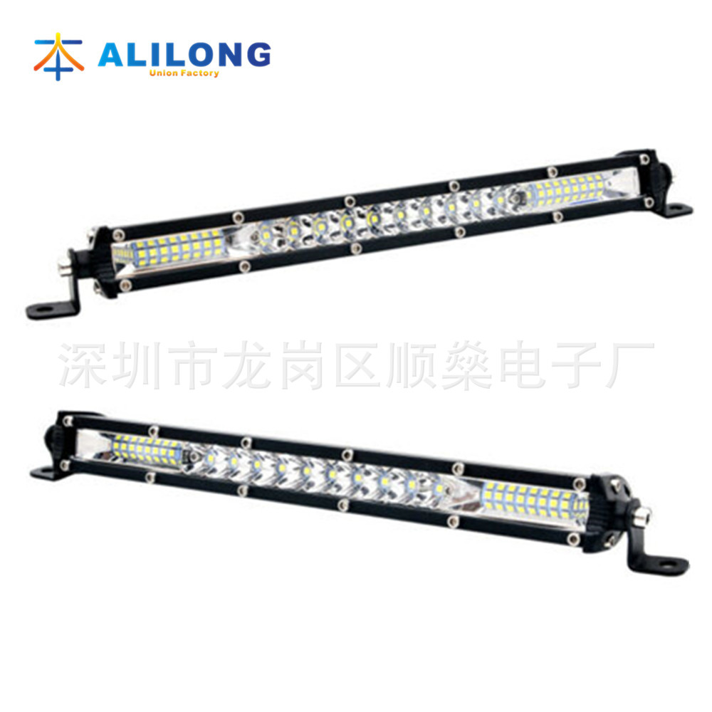 Car LED work light thin small single row 10 inch 90W hybrid light truck off-road vehicle light Middle Net Light