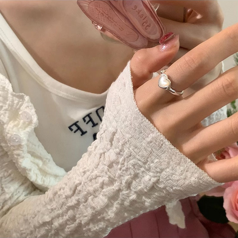 1 Piece Quantity Shopping Occasion Modern Style Heart Shape Copper Open Rings