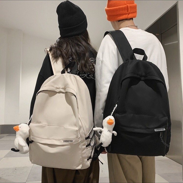 リュックサック男性シンプル大容量旅行リュックサック女性カジュアル日系中学生高校大学生カバン男|undefined
