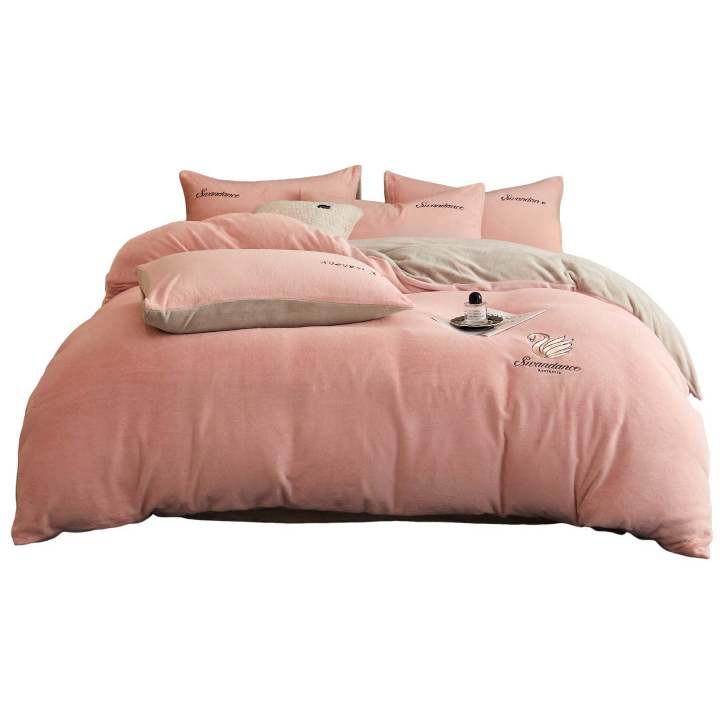 Leche de peluche para bebés gruesa cuatro piezas de invierno de coral de peluche de doble cara sábanas de peluche Failand cubierta de cama