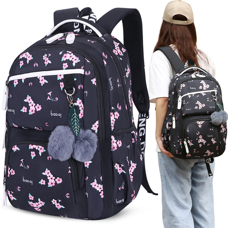 Female Backpack, Student Schoolbag, Female Middle School Student, High School Student, Printed Female Casual Backpack, Lightweight Laptop Bag