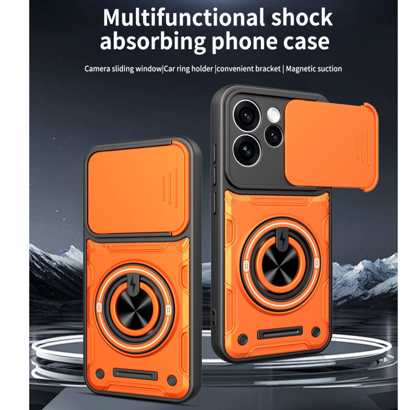 Suitable for Opporeno155G Domestic Mobile Phone Case 15Promax Push Window Magnetic Suction 360 Rotation Stand Protective Cover Suitable for Opporeno155G Domestic Mobile Phone Case 15Promax Push Window Magnetic Suction 360 Rotation Stand Protective Cover
