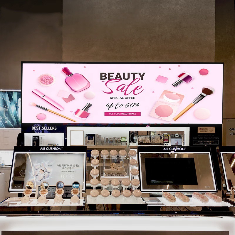 12.1-98 pantalla de barra de pulgada centro comercial de transporte público estante electrónico pantalla de barra larga máquina de publicidad LCD pantalla de barra todo en uno