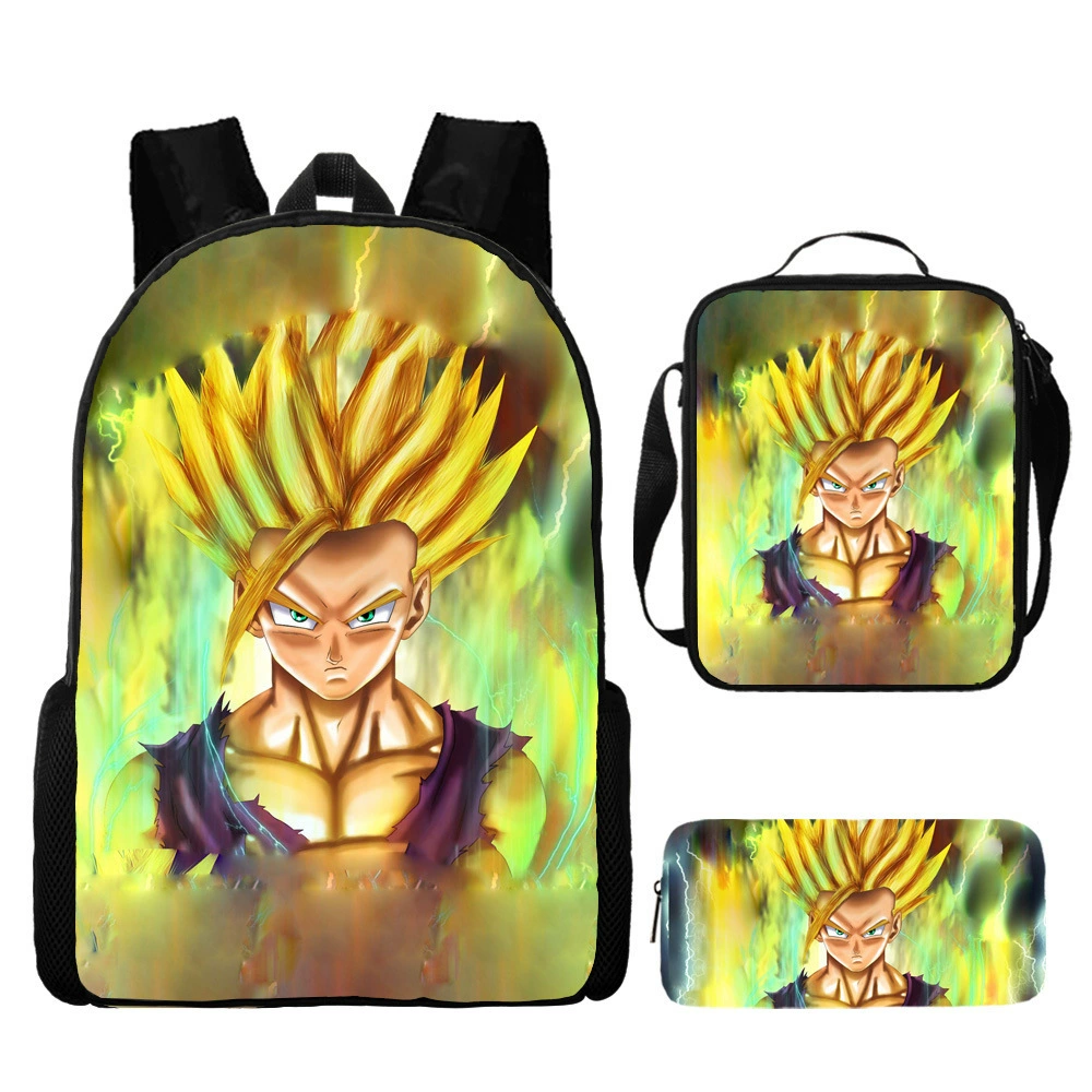 Dragon Ball, рюкзак, школьная сумка для учеников начальной школы, набор, пенал, первоклассная и средняя школа, набор из 3 предметов