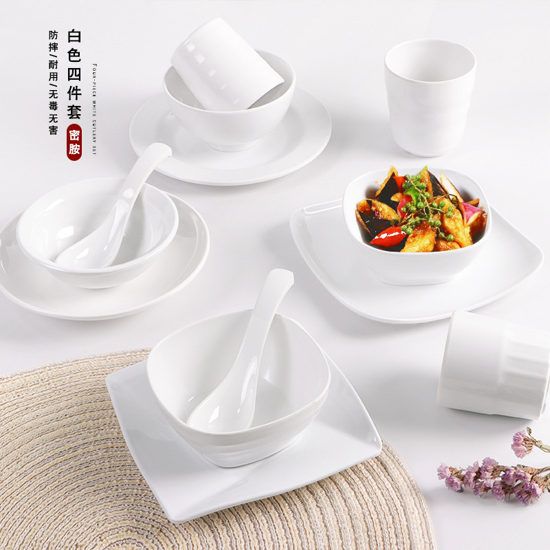 Melamine hot pot tableware set plastic tableware set for restaurants and hotels 