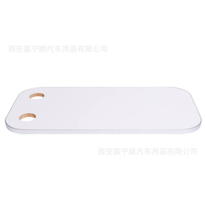 Rv Solid Wood Table Board Aluminum Edge Table Camper Dining Table Various Colors with Cup Holder Business Car Dining Table Tabletop (Car table board) - white