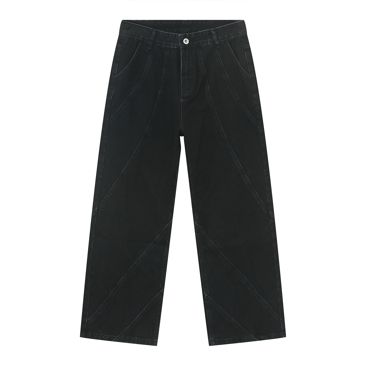 Mtlclothes ropa de Hombre | 2023 otoño nueva moda Americana recta drapeado casual pierna ancha jeans moda