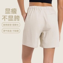 外贸出口速干透气运动短裤女夏季薄款宽松凉感休闲抽绳健身跑步裤