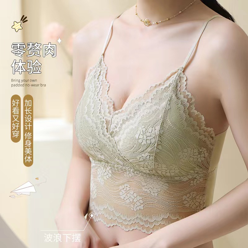 새로운 프랑스 스타일 레이스 작은 카미 솔 내부 타워베이스 원피스 라텍스 가슴 패드 뷰티 백 브라 가슴 랩 속옷