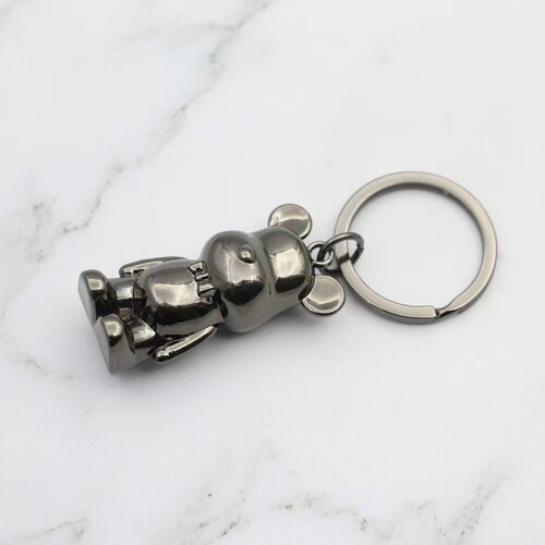 Cute Creative Metal Violent Bear Car Keychain for Men and Women Bag Keys Figurine Cartoon Pendant Gift