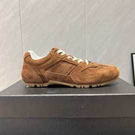 2025春秋新款百搭复古休闲运动鞋德训鞋阿甘鞋女士圆头系带潮鞋子