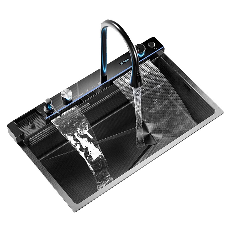 Fregadero multifunción de ballena 304 transfronterizo fregadero de cocina en relieve de nido de abeja fregadero grande de un solo tanque grande de acero inoxidable fregadero de verduras