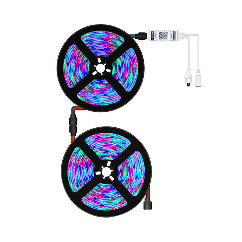 Traje de tira de luz LED dedicado transfronterizo 5050/2835 Bluetooth APP control RGB interior bajo voltaje sala de estar tira de luz