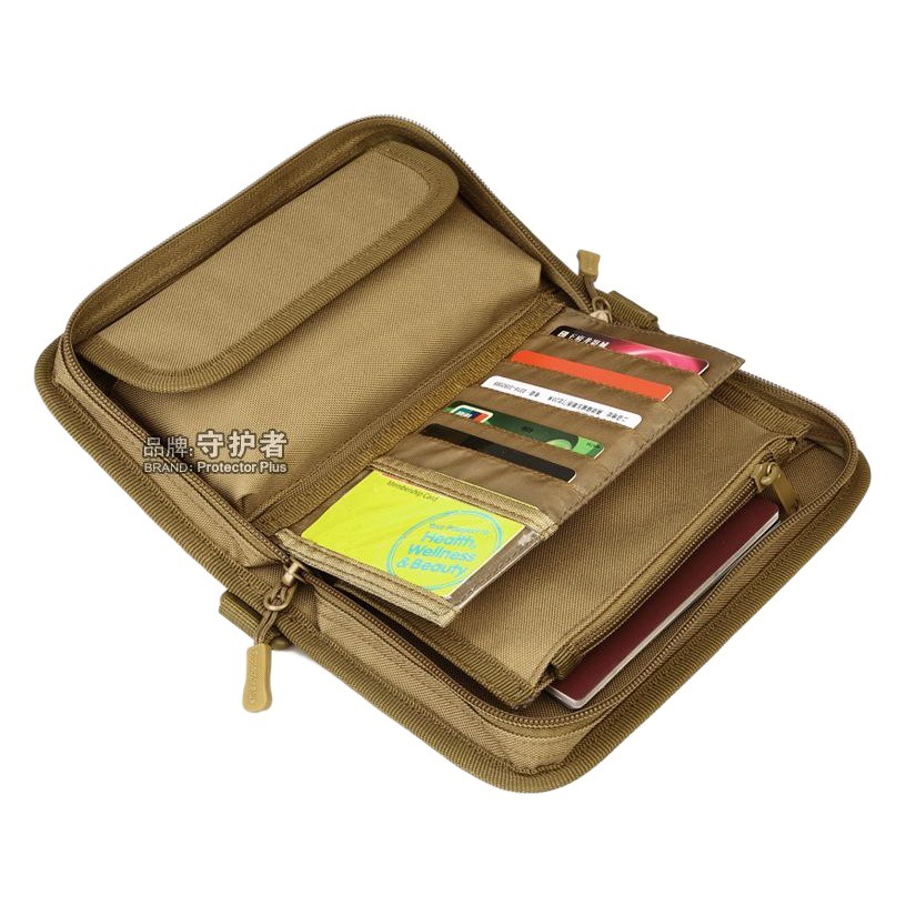 A013-Clutch Bag Tactical Wallet Men's Passport Travel Bag Wallet 6-inch Mobile Phone Bag Horizontal Clutch Bag