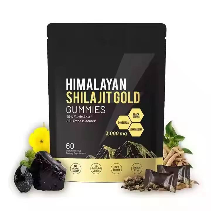 Cross-Border Spot Tk Amazon Hot Product Shilajit Gummies 60 Pieces Drop Shipping