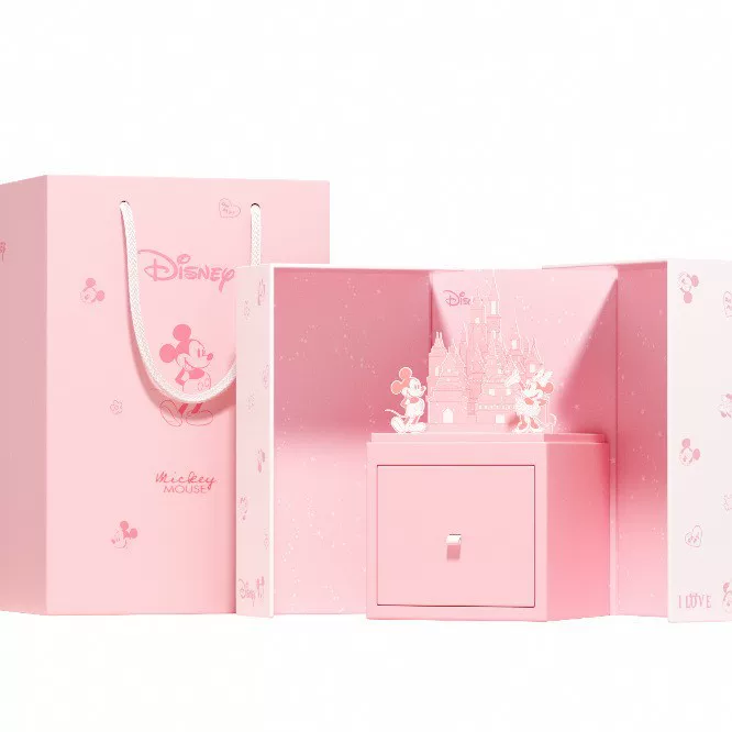 Подарочный набор (Disney) — упаковка «замок» для украшений и часов, розовый принцессы, 20×10×10 см