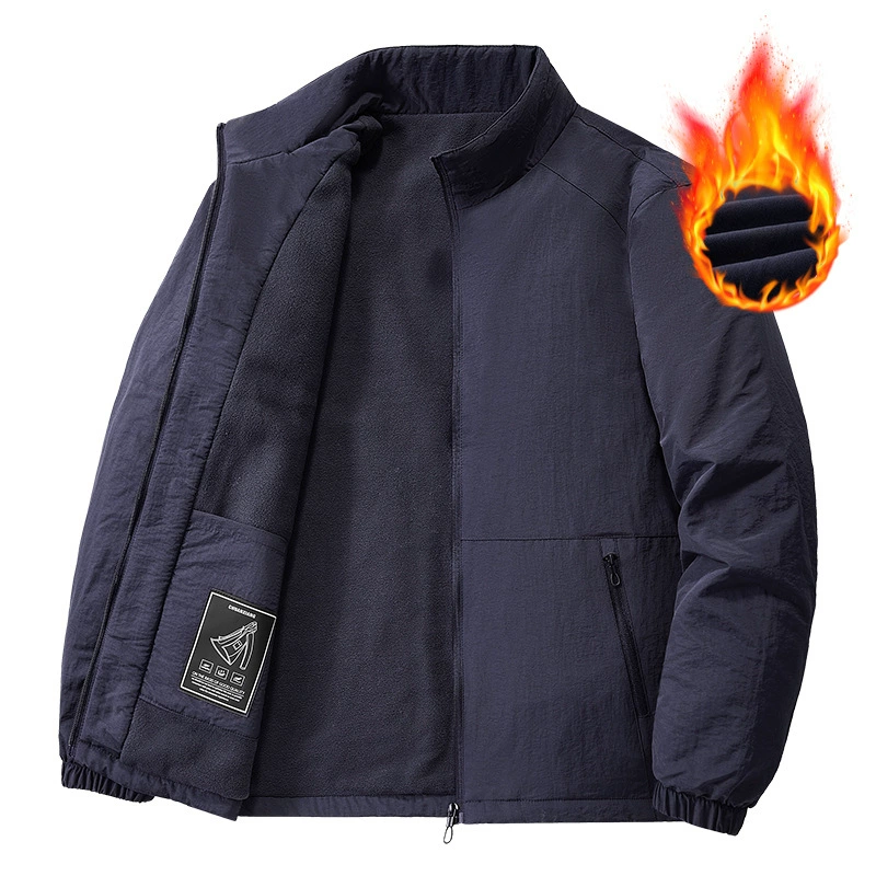Зимний новый бархатный утолщенный пиджак мужской ветрозащитный теплый пиджак большого размера молодежный воротник курток через границу