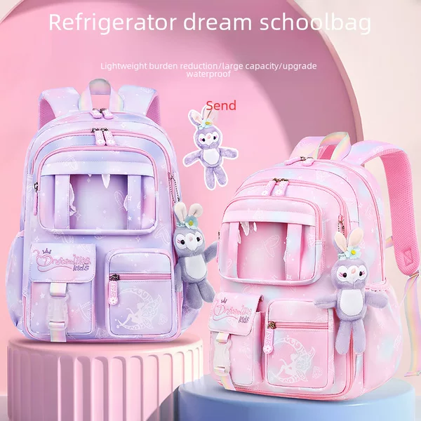 Primary school student schoolbag female grade 13 to grade 46 ultra-light large capacity anti-splashing refrigerator door large capacity