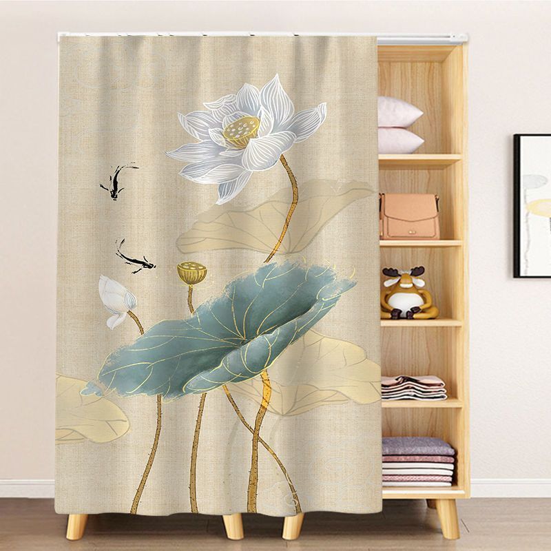 New Chinese-Style Cabinet Cover Curtain, Dustproof Curtain for Cabinets, No-Drill Track Cover-Up Curtain, Bookshelf Fabric Curtain New Chinese-Style Cabinet Cover Curtain, Dustproof Curtain for Cabinets, No-Drill Track Cover-Up Curtain, Bookshelf Fabric Curtain