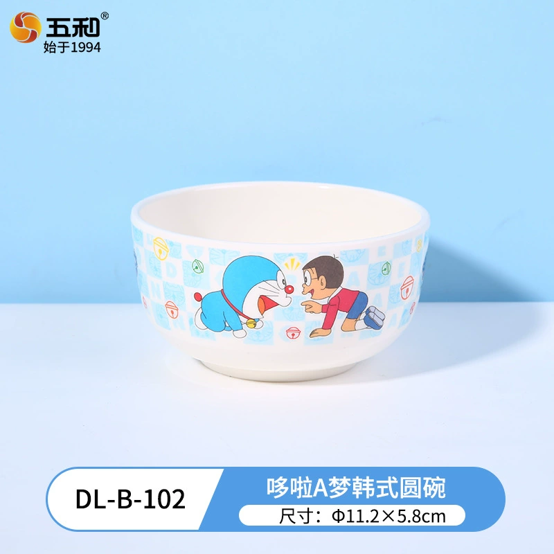 Детские столовые приборы Five and Cute для кормления, тарелка мультфильм для домашнего использования, Дораэмон, оптовая