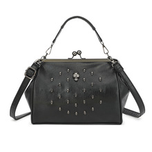 欧美风2026时尚新款骷髅头单肩包女式手提包包大容量包斜跨女包