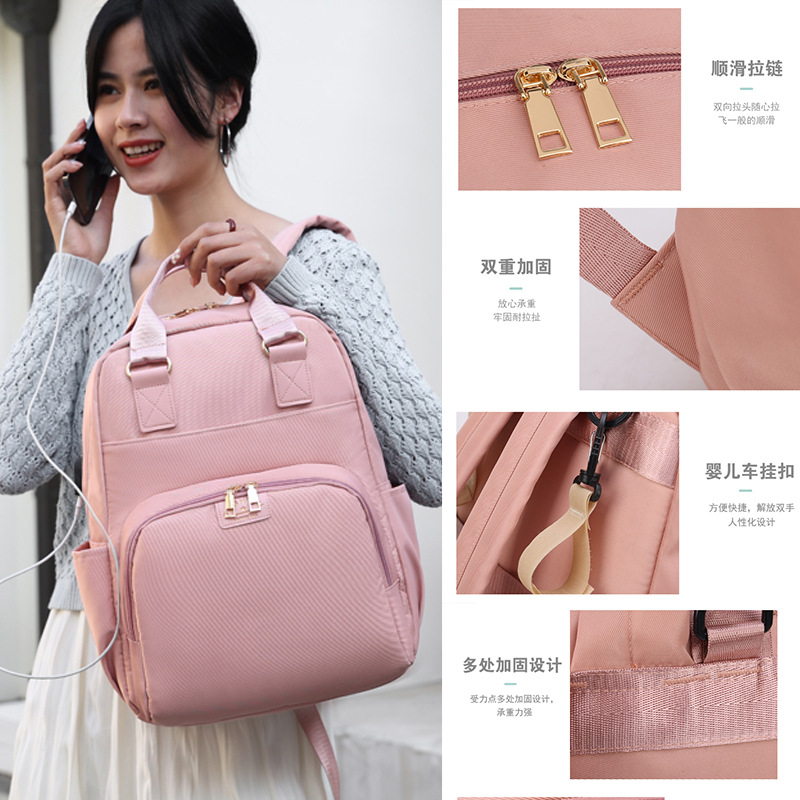 Oxford Mammy Bag Cross-border Wholesale Mother-outing Portable Stroller Hanging Bag Large Capacity Dual-shoulder Maternity Backpack