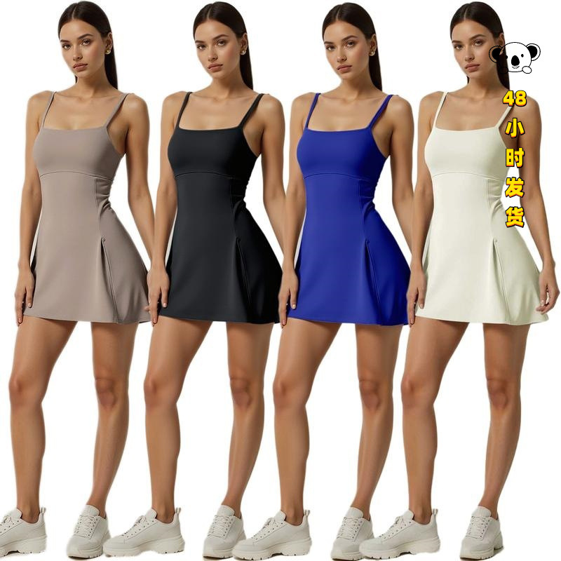 L 74409 Breathable Backs Sport Dress with Padded Bra