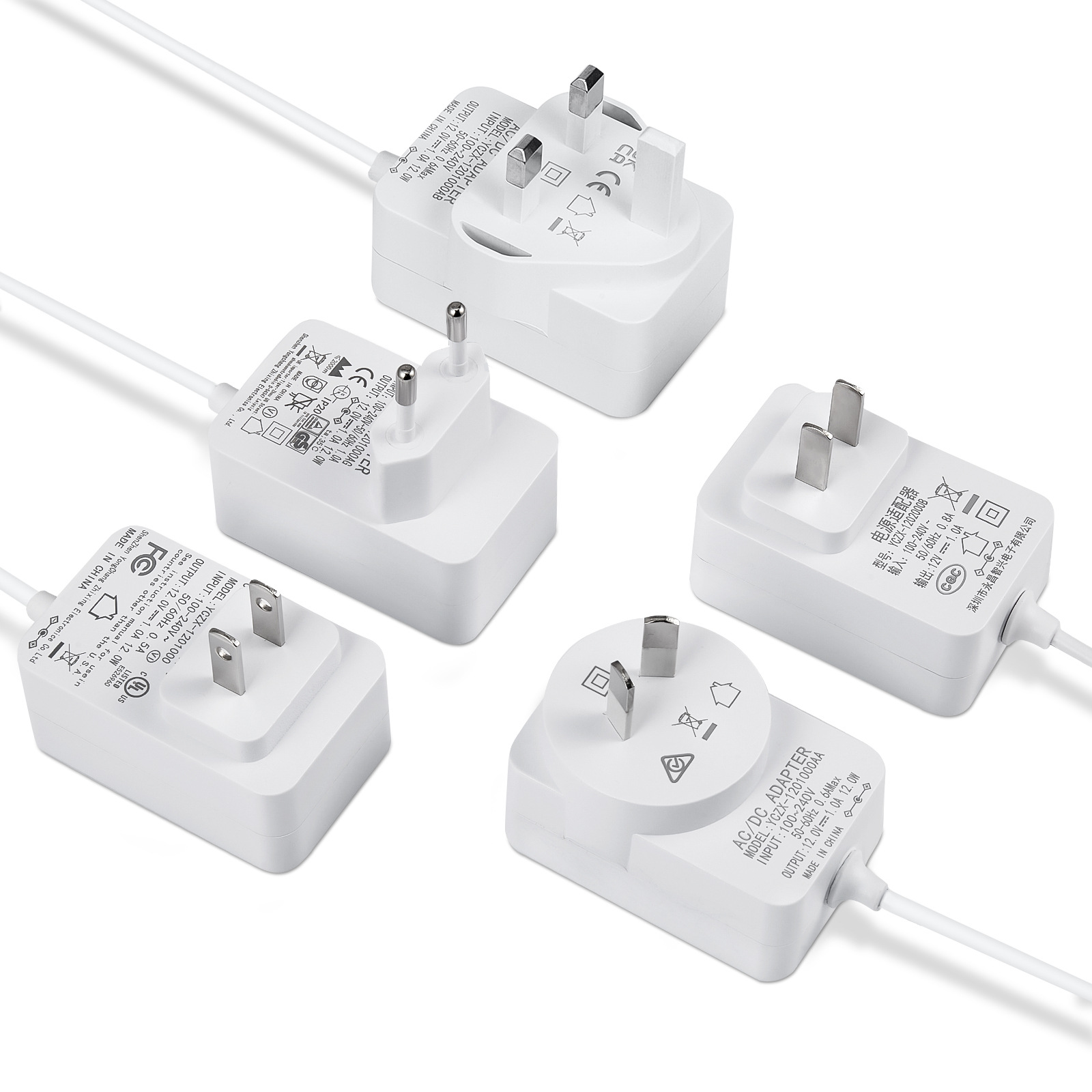 Ul認証電源アダプター壁式12V2A中規ヨーロッパ規格美規オーストラリア規格電源アダプター