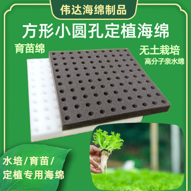 Квадратное небольшое круглое отверстие рассада хлопковый блок Беспочвенное выращивание губка овощи гидропонная посадка рост источник хлопка завод