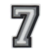 Black and white number 7
