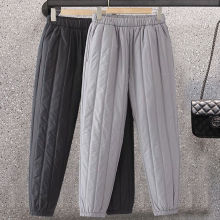 中老年棉裤女加肥加大码妈妈冬季新款松紧高腰宽松外穿保暖羽绒裤